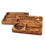 Vassoio in legno di acacia, 2 u, 19x16 cm.