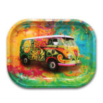 Vassoio in metallo 18x14 cm. Hippie