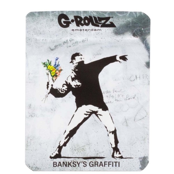 Bolsa-Antiolor-Banksy-Flower-Thrower-10x15-cm-Pack-6-ud.jpg Sacchetto anti-odore Banksy Flower Thrower 10x15 cm. Confezione da 6 u. - immagine 1