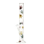 Bong in cristallo Leaves Color 40 cm.