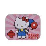 Scatola di metallo 11x8x2,5 cm. Hello Kitty e cerotti