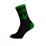 Calzini a tema cannabis da uomo 420 Black Leaf
