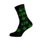 Calzini da uomo a tema cannabis 420 Black Leaves