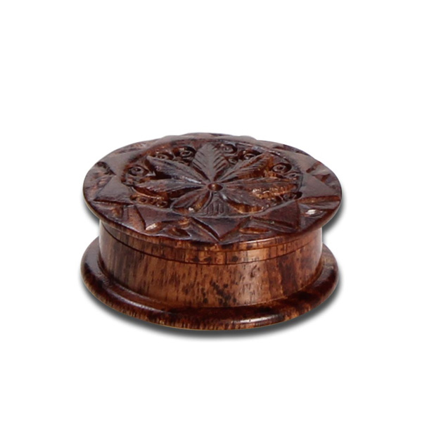 Grinder-Madera-Palosanto-Leaf-35-mm.jpg Grinder in legno di palosanto Leaf da 35 mm. - immagine 1