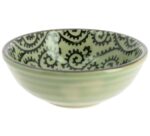 Incensiere in ceramica con motivo arabesco Karakusa, 10x4 cm.