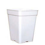 Vaso quadrato bianco 18 x 18 x 25,5 cm. 5,5 lt - 25 u.