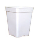Vaso quadrato bianco 20 x 20 x 27,5 cm. 7 lt.