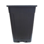 Vaso quadrato nero Thor Eco 20x20x27,5 cm. 7 lt - 30 u