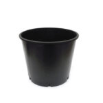 Vaso rotondo nero da 25 cm - 9,3 lt