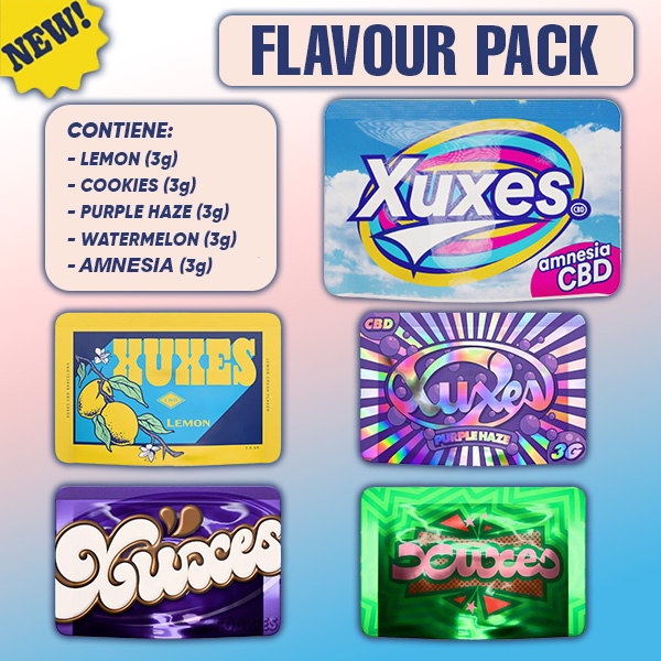 Pack-Flavour-Xuxes-3-gr-x-5-ud.jpg .Confezione Flavour Xuxes da 3 g x 5 u. - immagine 1