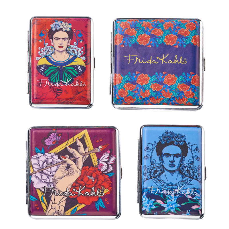 Pitillera-Metal-Frida-Colection-9x10x22-cm-6x10x22-cm-Pack-4-ud.jpg Portasigarette in metallo Frida Collection 9x10x2,2 cm e 6x10x2,2 cm. Confezione da 4 u. - immagine 1
