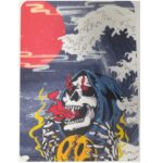 Tappetino in silicone 28x44 cm. Skull & Wave
