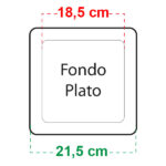 Piatto quadrato 21,5x21,5 cm. Easy Garden per vasi da 5,5 lt e 7 lt. 53 u. - immagine 2