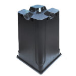 Vaso quadrato nero Thor Eco 20x20x27,5 cm. 7 lt - 30 u - immagine 2