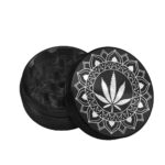 Grinder in metallo con motivo tribale a foglia, 40 mm. - immagine 2