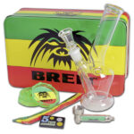 Set di bong in cristallo con macinino e pulitore per pipa da 18 cm, mod. 2 - immagine 2