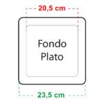 Piatto quadrato 23x23 cm per vaso da 11 lt. 50 u. - immagine 2