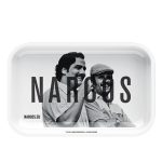 Vassoio in metallo 28x18 cm. Narcos White