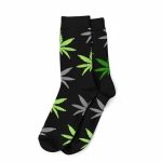 Calzini a tema cannabis da donna, Lima e bianco