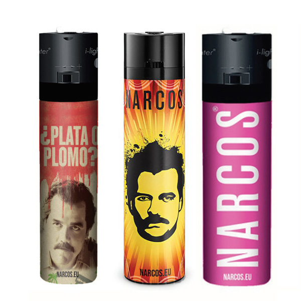 Mechero-Narcos-Plata-o-Plomo-30-ud.jpg Accendino Narcos argento o piombo, 30 u. - immagine 1