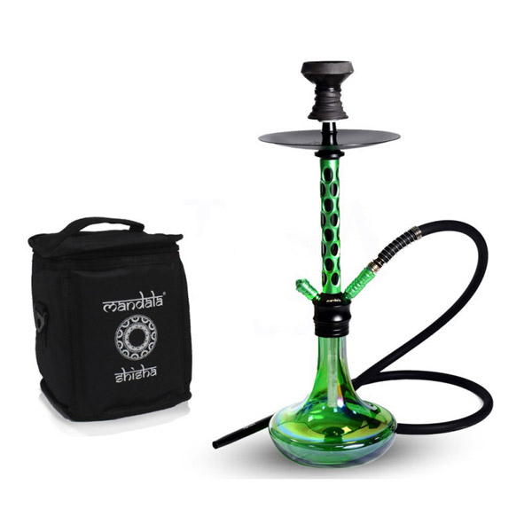 Shisha-Mandala-Light-Bronce-34-cm-Bag.jpg Narghilè Mandala Light Bronzo 34 cm e borsa - immagine 1