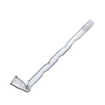 Pipa in vetro borosilicato, curva e scanalata, 1 u