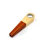 Pipa in metallo e legno Duo 80 mm.