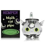 Pipa in cristallo Hemper Black Cat da 8 cm. - immagine 2